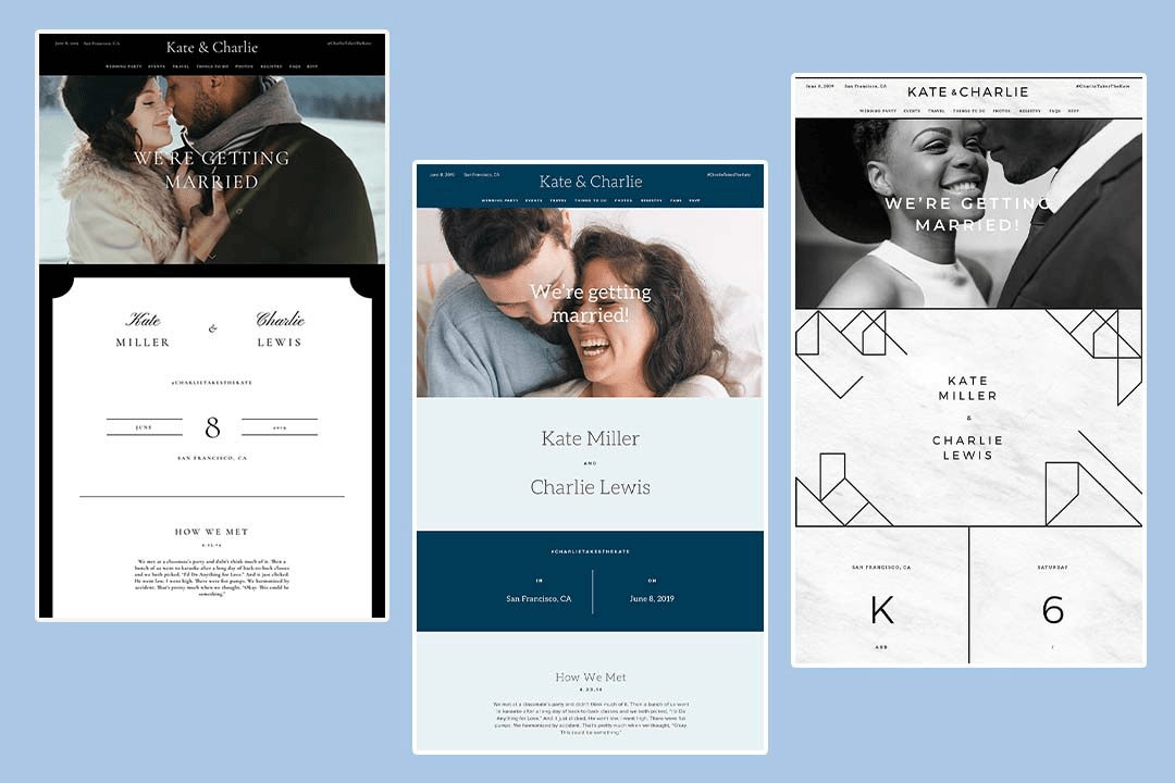 Zola wedding website